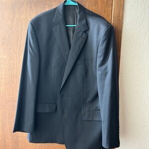 Ralph Lauren 46R Blue Stripe 100% Wool Mens Jacket